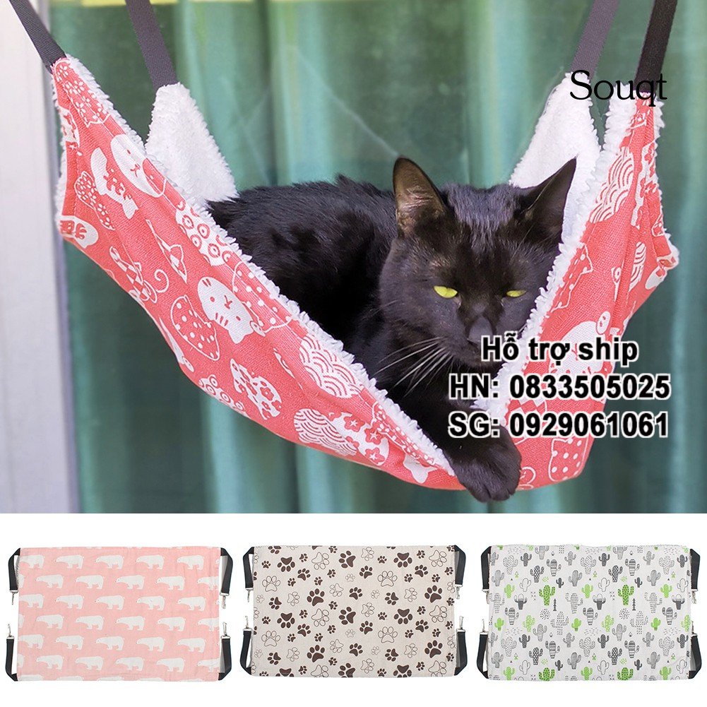 Hanpet - võng nhiều màu cho mèo treo chuồng mèo