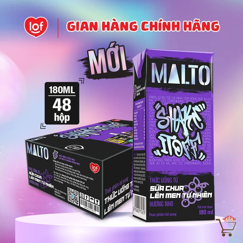 Sữa Lúa Mạch Lof Malto 180ml x 48 Hộp