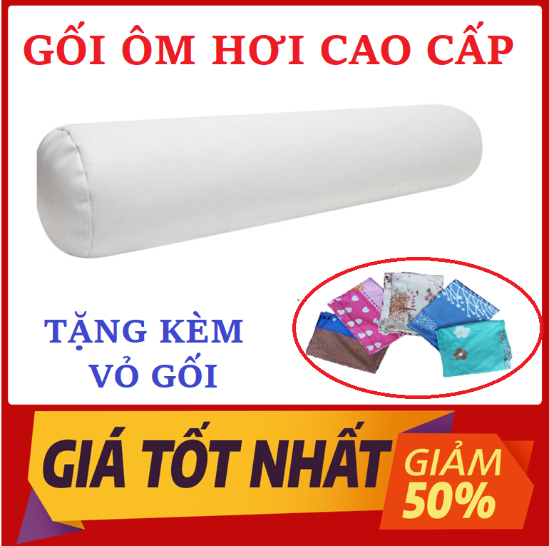 Ruột gối ôm ép hơi + tặng vỏ gối - gối ôm dài hàng việt nam cao cấp - êm ái - mềm mại. đức nhung store