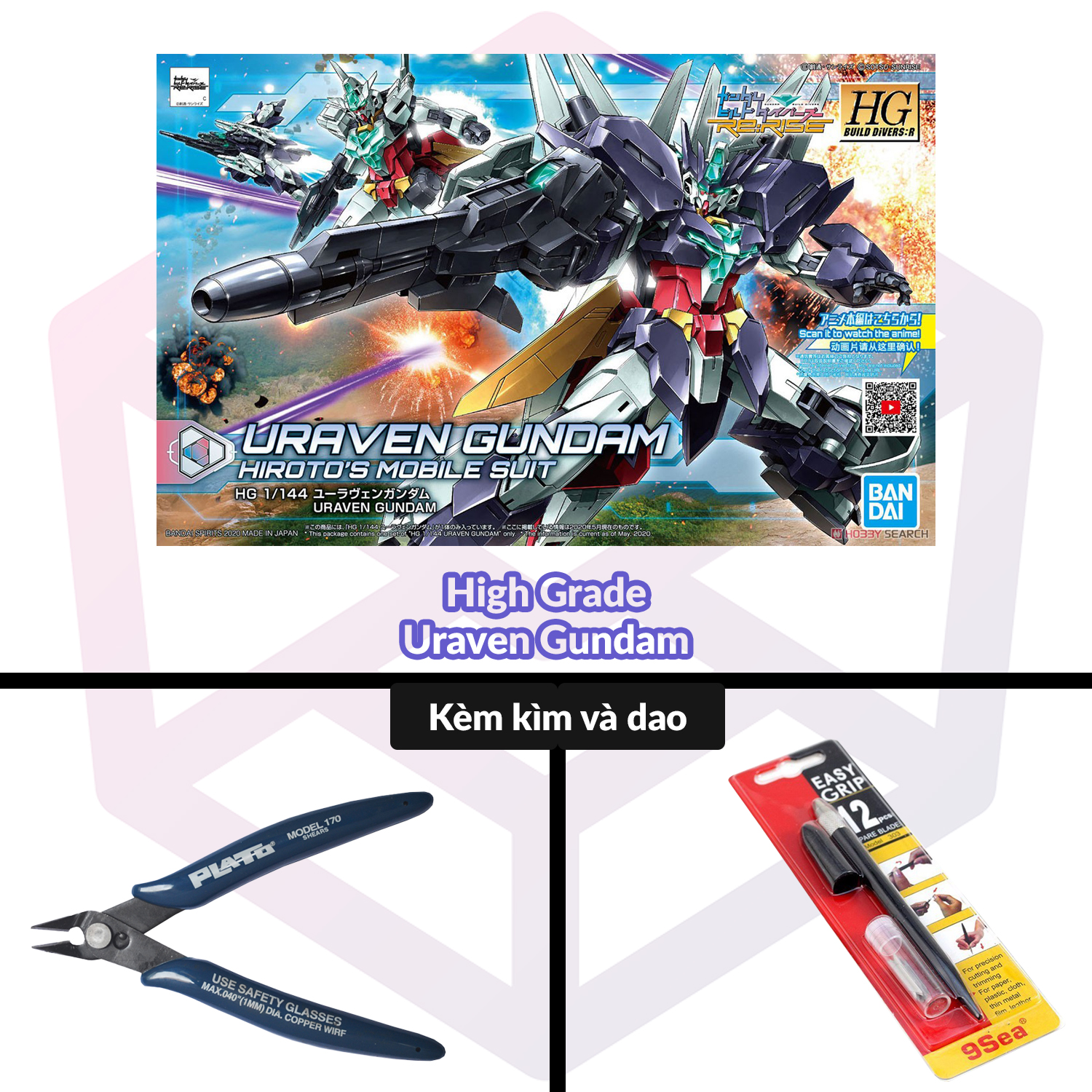 [7-11/12 VOUCHER 8%]Mô Hình Gundam Bandai HG Uraven Gundam 1/144 Build Divers Re RISE [GDB] [BHG]
