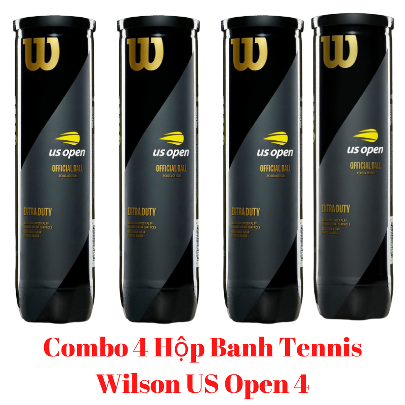 HCMCombo 4 Hộp Banh Tennis Wilson US Open 1 Hộp 4 Trái