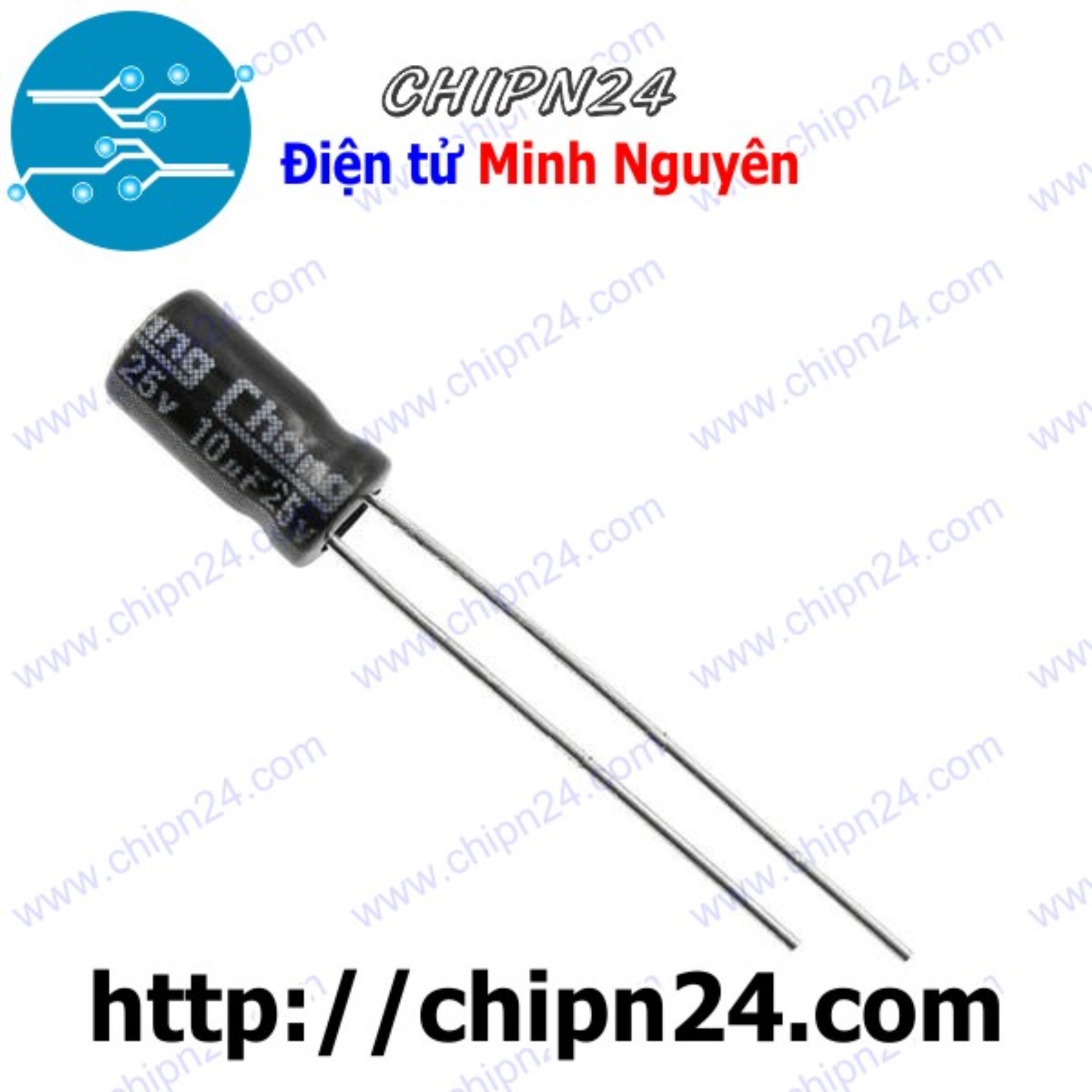 [25 con] (G40.5) Tụ hóa 10uF 25V (4x7mm)