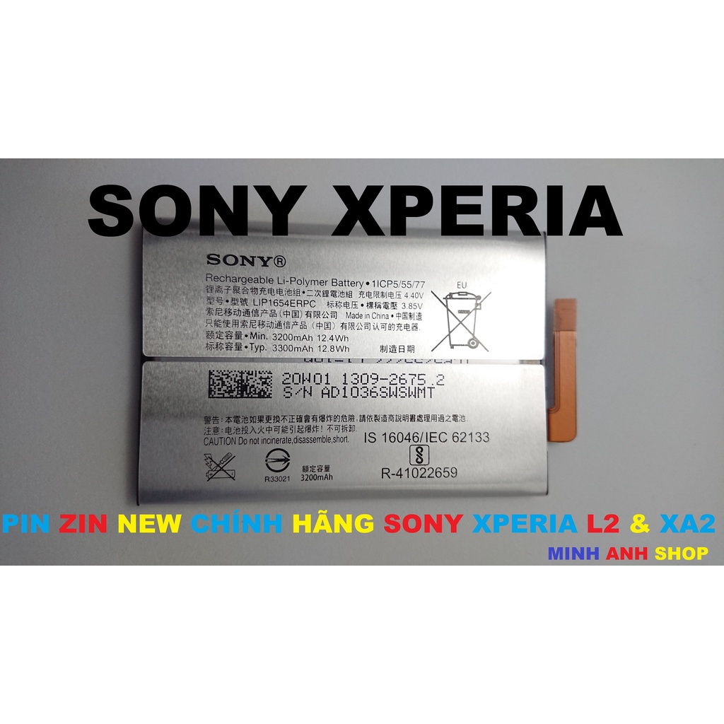 [pin zin chính hãng sony xperia l2 (h4331) & xa2 (h4133)]