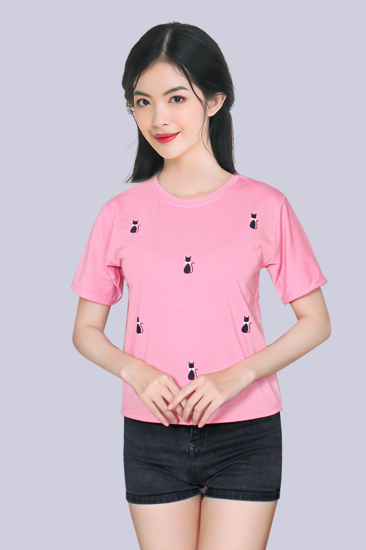 Áo Thun Nữ  Cổ Tròn Thời Trang Hàn Quốc- Sgr Ath02