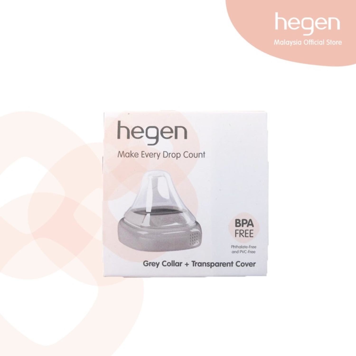 Bộ nắp đậy núm ti và Cổ nối bình sữa Hegen
