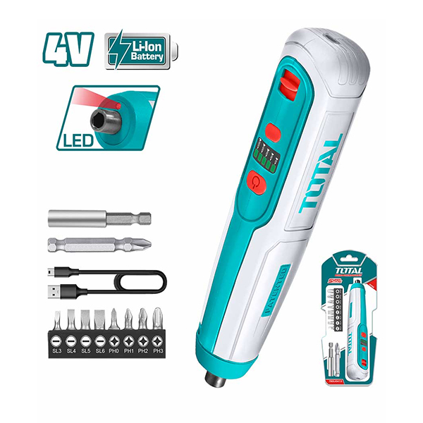 Máy siết vít dùng pin Lithium-ion 4V Total -TSDLI0423 (không kèm pin, sạc)