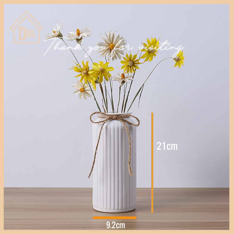 Bình hoa cao cấp , cỏ lau, hoa khô, hoa lụa [Bình lớn].