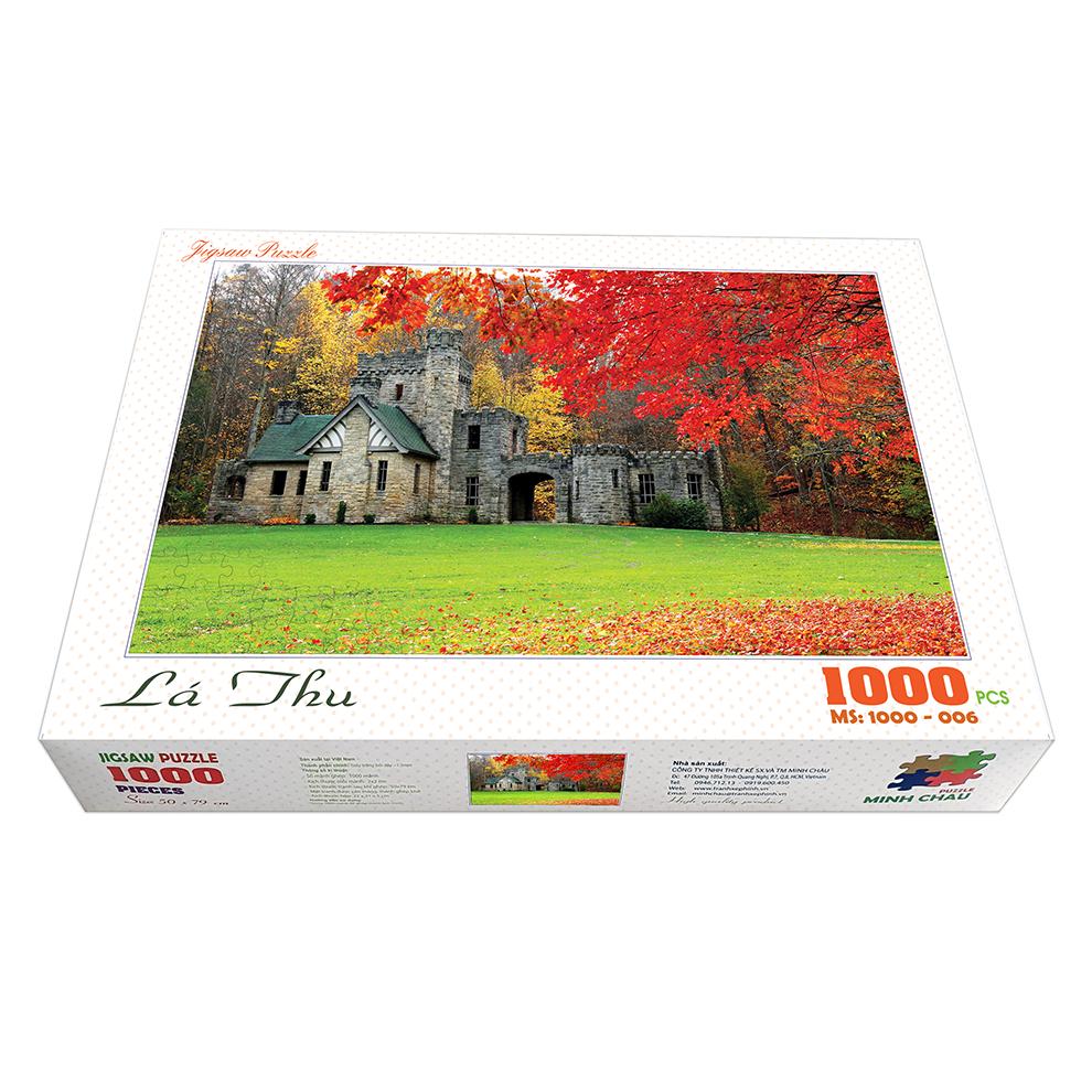 [HCM]Bộ tranh xếp hình cao cấp 1000 mảnh ghép – Lá Thu
