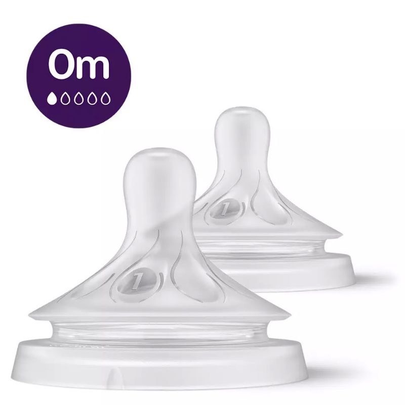 Núm ti bình sữa Philips AVENT mẫu mới ,đủ size [1,2,3,4,5,6 ]