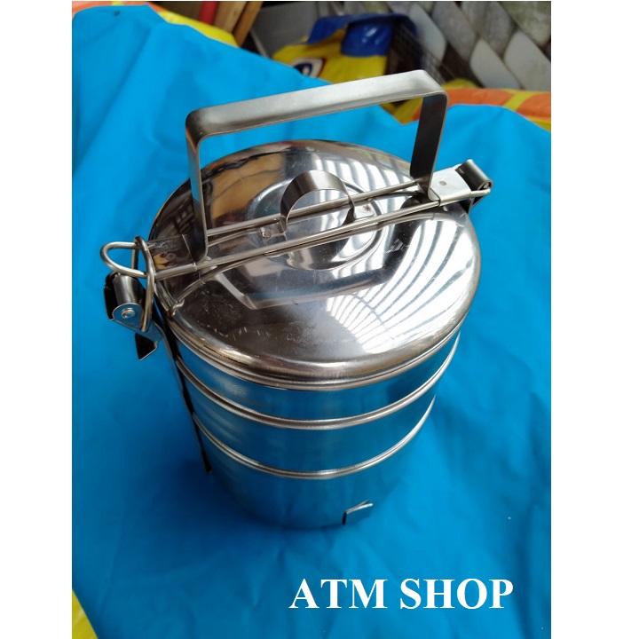 CÀ MÊN INOX 3 NGĂN - CÀ MÊN ĐỰNG CƠM