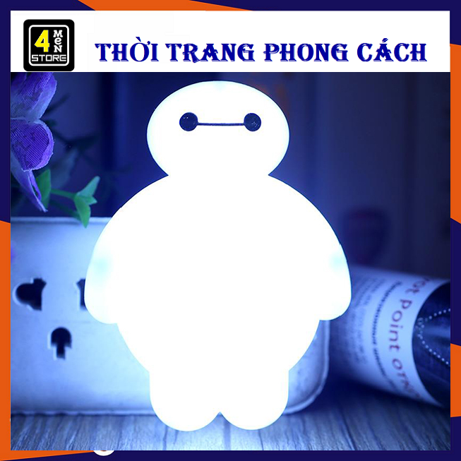 Đèn Ngủ Hình BayMax ( Bmax ) Big Hero 6 Trắng  Siêu Tiết Kiệm Điện Bóng Đèn Led Tuổi Thọ CaoSiêu Bền