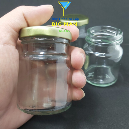 Combo 10 Hũ Thủy Tinh Nắp Thiếc vặn 70ML (Hũ thủy tinh đựng Yến chưng, Hủ thủy tinh đựng dầu dừa, hũ gia vị)
