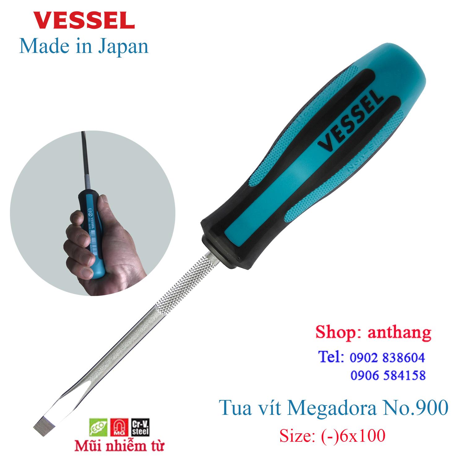 Tô vít Megadora No.900 thương hiệu Vessel, sản xuất tại Nhật Bản