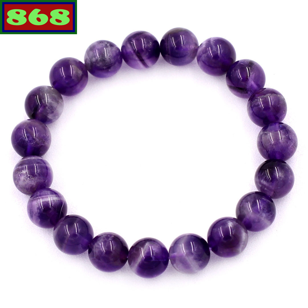 10 PCs charcoal amethyst stone bracelet chain, beads bracelets