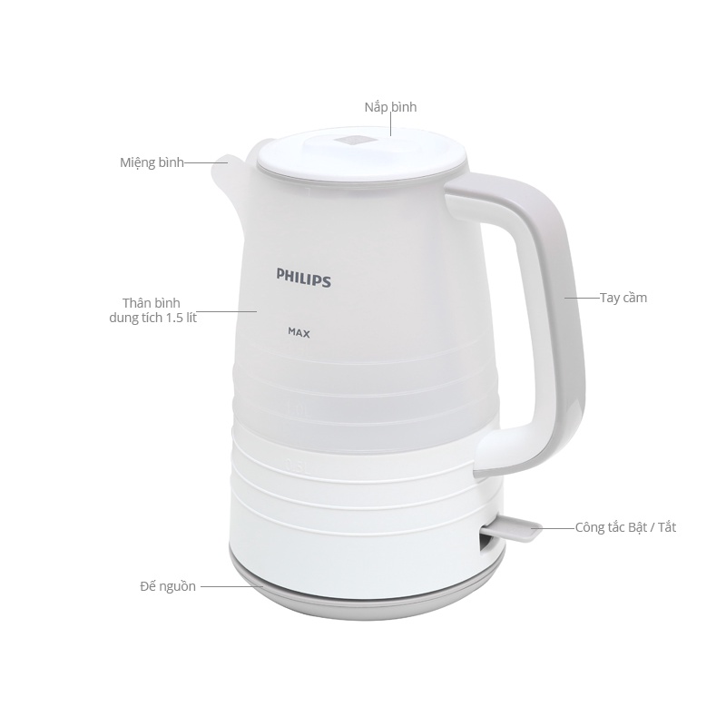 Bình ấm đun siêu tốc Philips HD9334