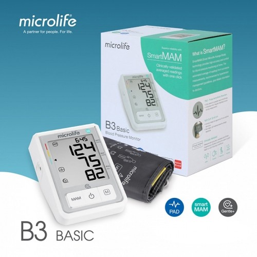 MÁY ĐO HUYẾT ÁP MICROLIFE B3 BASIC BẢO HÀNH 5 NĂM 1 ĐỔI 1