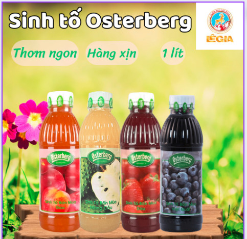 Sinh tố osterberg: đào, dâu, vải, việt quất... chai 1L