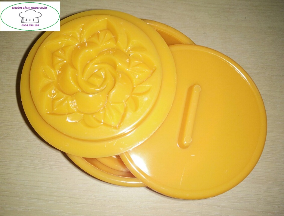 Khuôn nhấn xôi tròn 10cm Hoa hồng