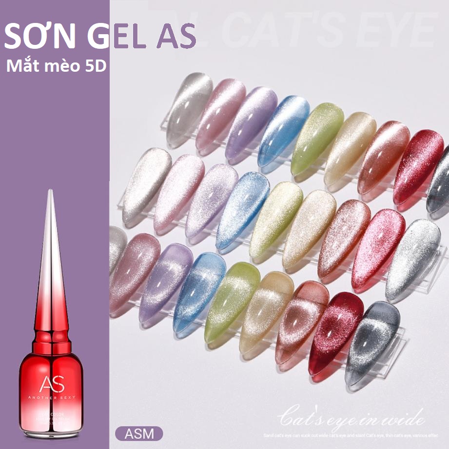 Sơn gel AS red - Màu thạch mắt mèo 9D