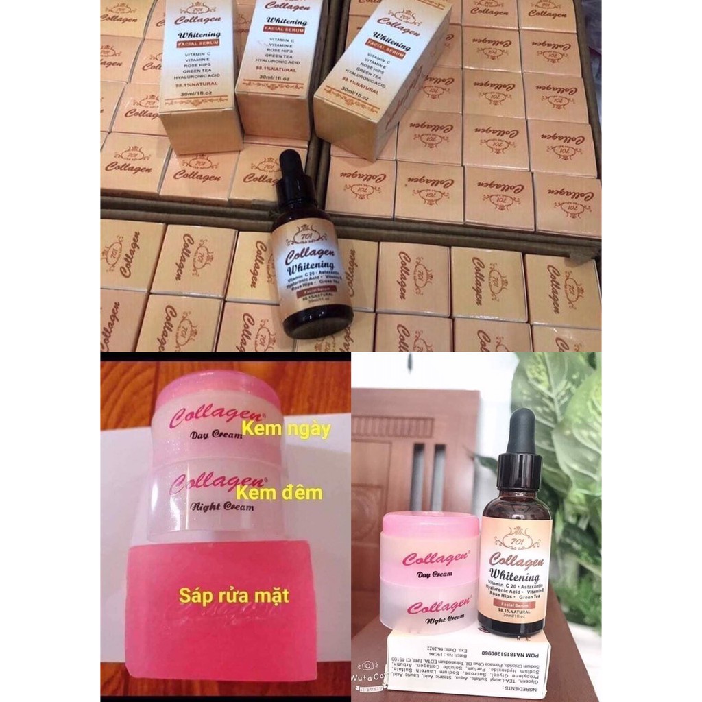 COMBO kem và serum COLLAGEN PLUS VIT E