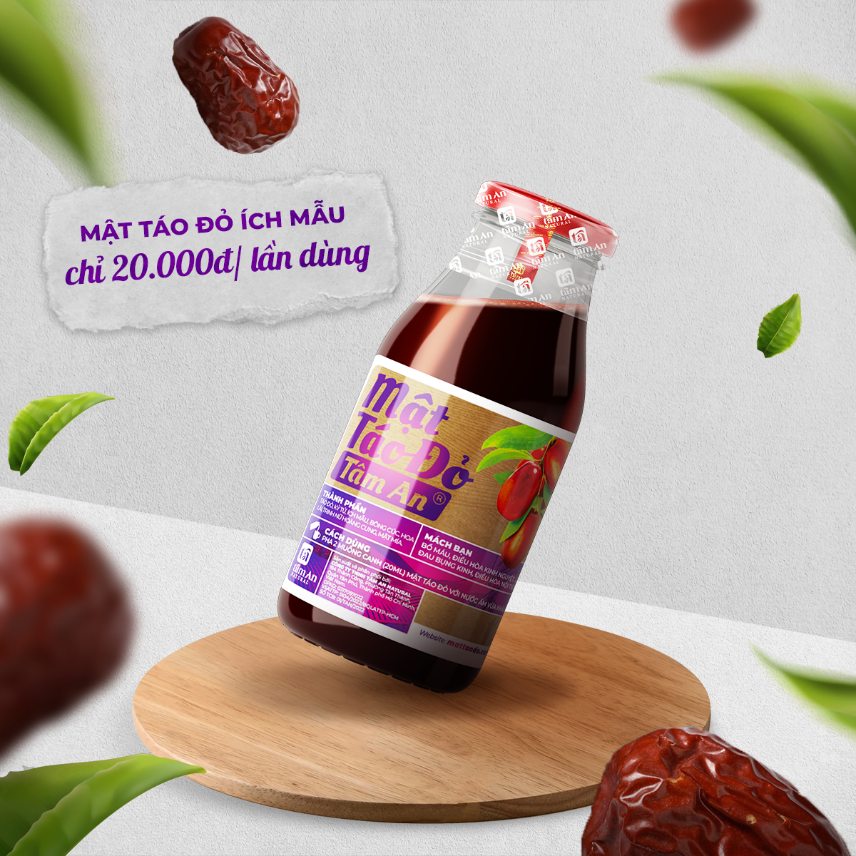 MẬT TÁO ĐỎ ÍCH MẪU TÂM AN - 250ml