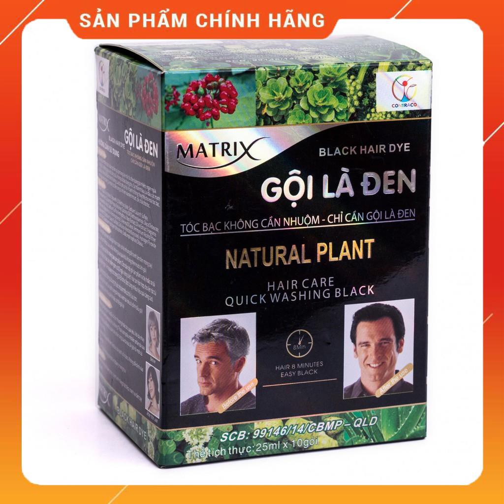 nhuộm tóc Matrix Natural Plant 25ml gội là đen