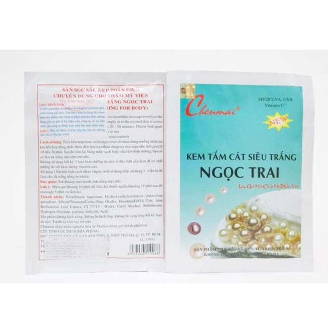 GÓI TẮM SIÊU TRẮNG NGỌC TRAI