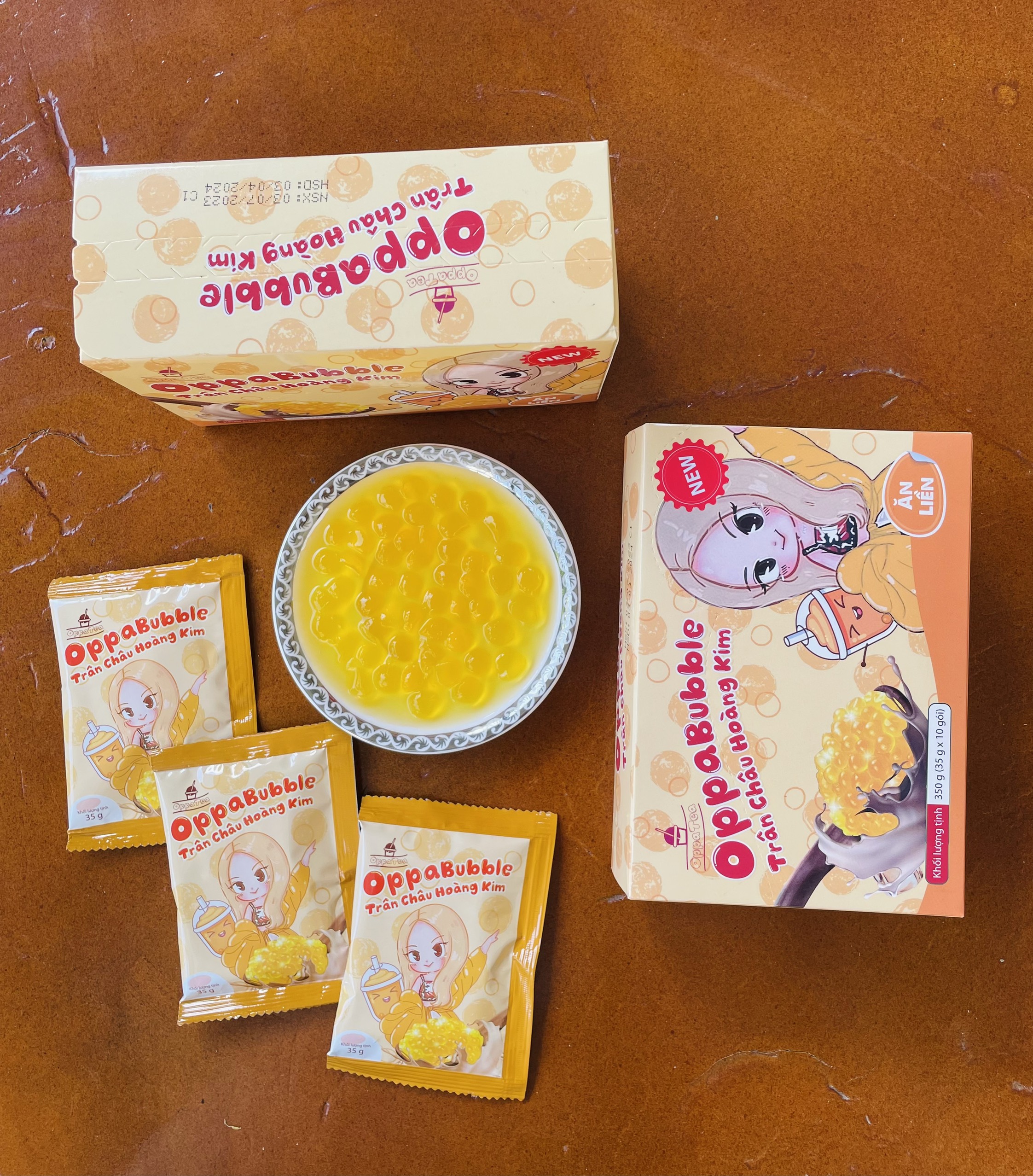 Trân Châu Ăn Liền OppaBubble 350gram ( 35gram * 10 Gói )