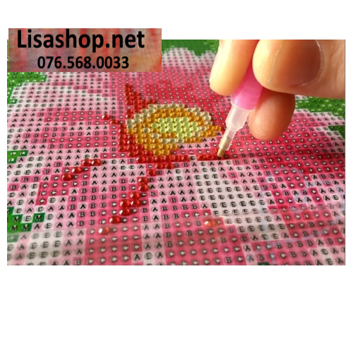 [HCM]Tranh đính đá PHẬT QUAN ÂM 75x55cm chưa đính