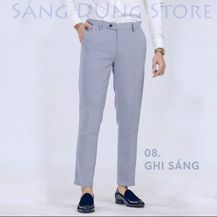 Quần tây nam thời trang ống côn vải co dãn