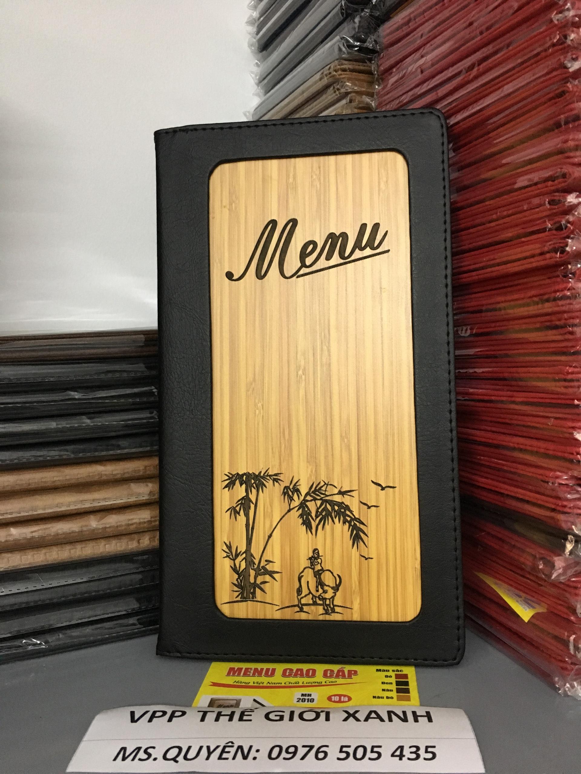 Bìa Menu gỗ 10 lá 2010 (16*28.5CM)