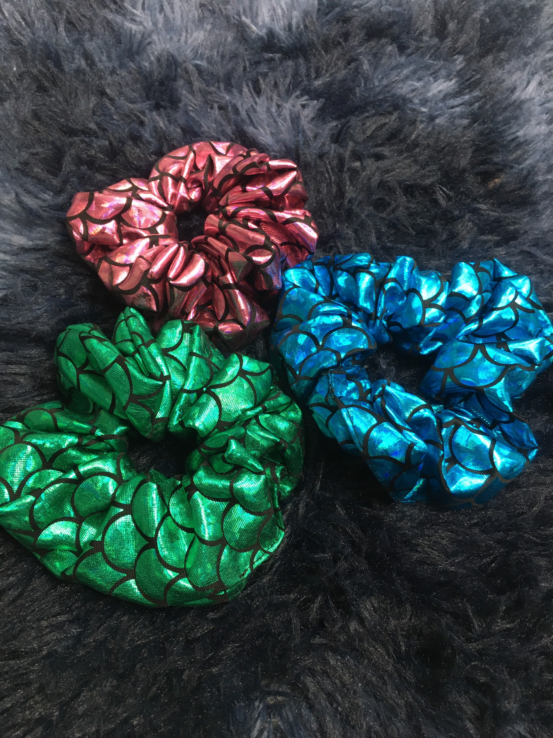 Cột tóc Scrunchies vải phi BÓNG