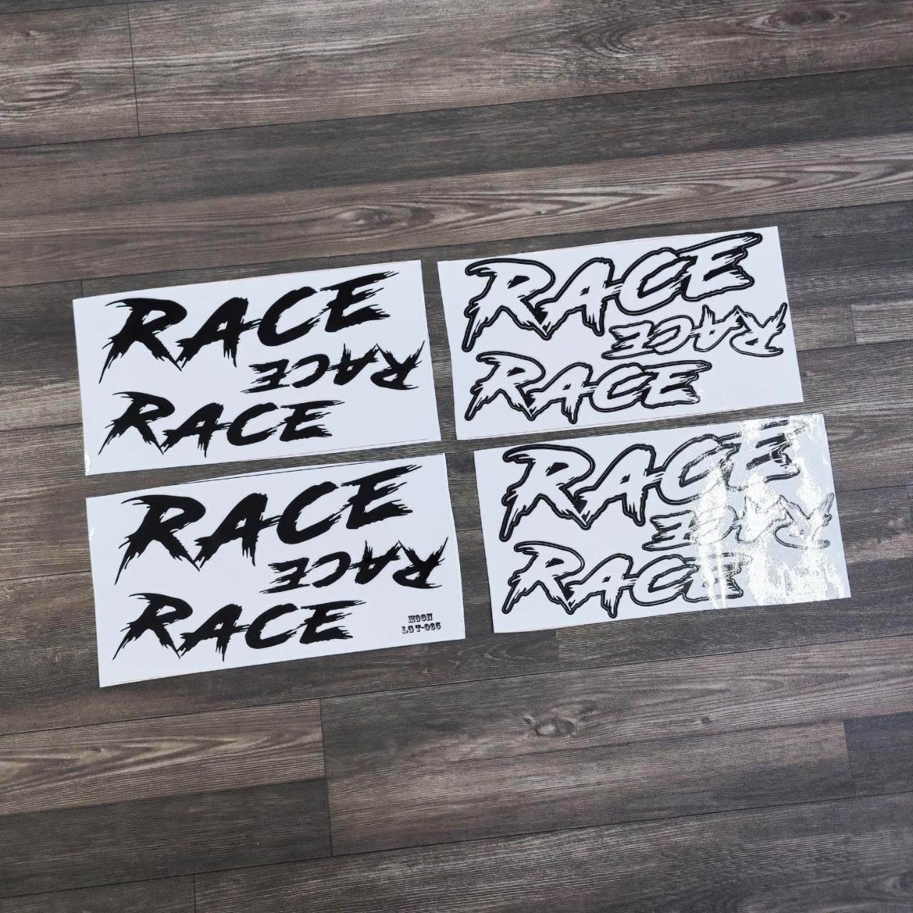 BỘ 06 STICKER TEM CHỮ RACE ĐỘ DÁN TRANG TRÍ XE MÁY