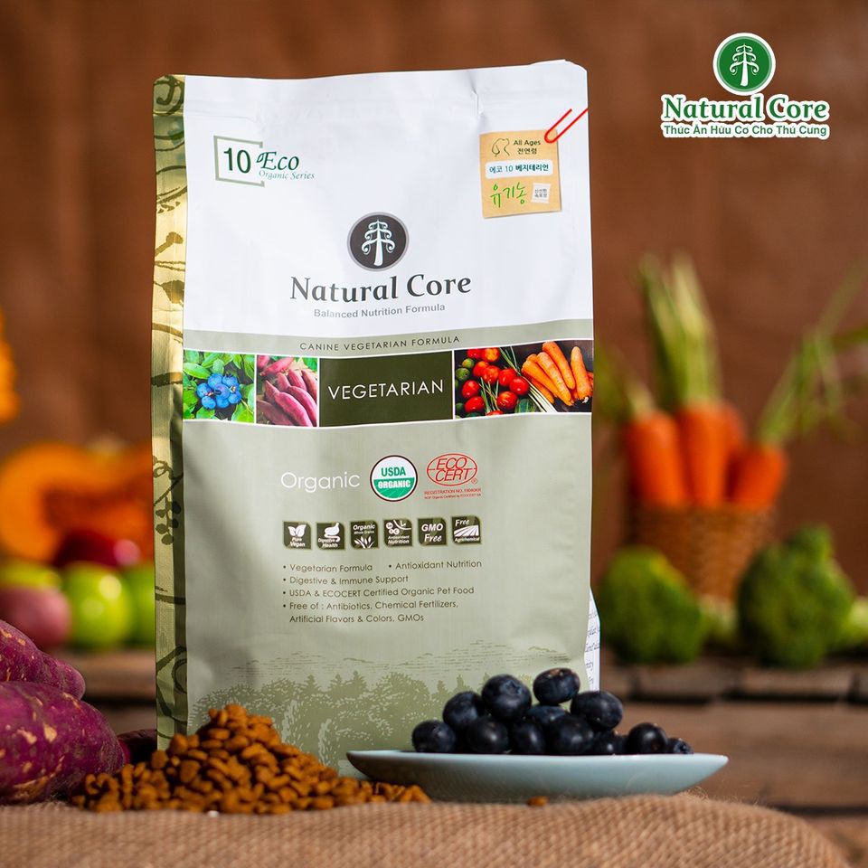 Natural Core hạt rau củ thuần chay cho chó 1kg - 6kg