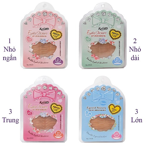 MIẾNG DÁN MÍ LƯỚI KELI ALLERGY DOUBLE EYELID STICKERS (60 miếng)