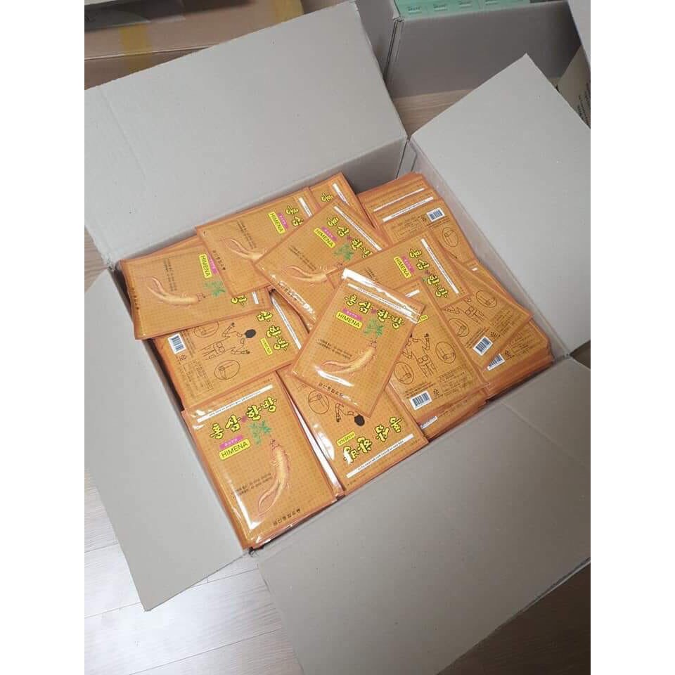 [HCM]Cao dán chiết xuất hồng sâm Himena gói 20 miếng (Vàng)