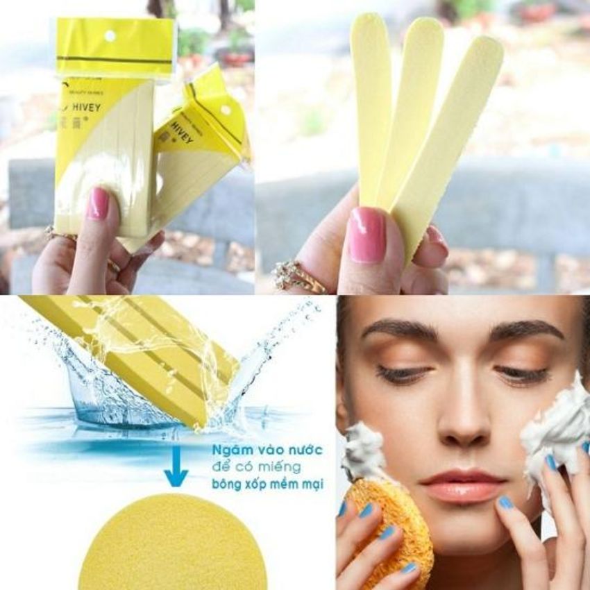 [Chính Hãng] Miếng mút rửa mặt bọt biển của nhật