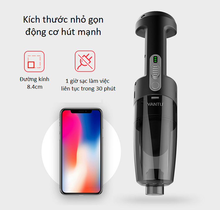 Máy hút bụi ko dây trên ô tô V01  - Hàng nhập khẩu