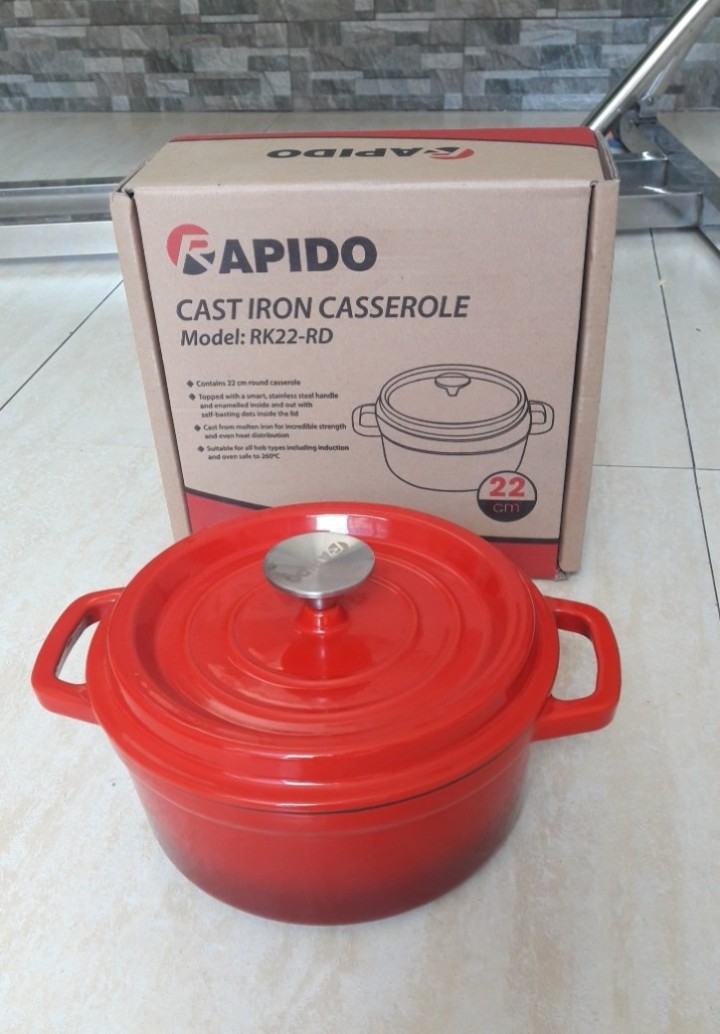 Nồi gang đúc tráng men Rapido size 22cm