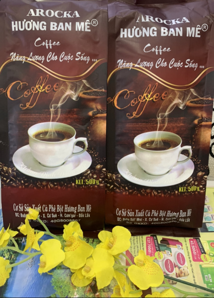 CAFE NGUYÊN CHẤT HƯƠNG BAN MÊ [1/2 ký = 1 GÓI ] cà phê bột thơm loại 1 hàng pha phin truyền thống - đặc sản nhà vườn Buôn Mê - túi 500g