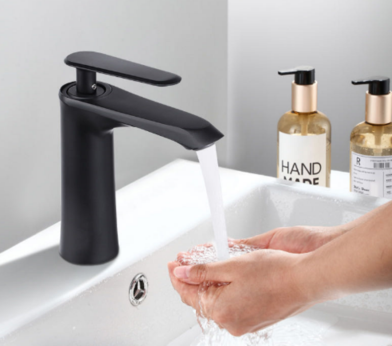 Vòi lavabo cao cấp màu đen  inox 304-MS5