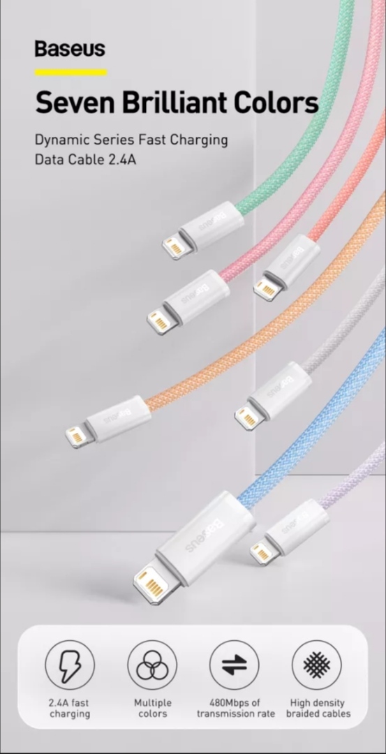 Cáp sạc nhanh 2.4A đầu cắm USB cho iPhone