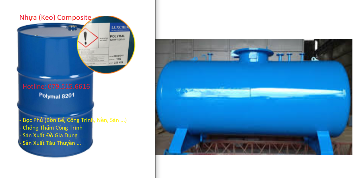 3Kg Keo (Nhựa) Composite (Chống Thấm, Bọc Phủ …) + 1Kg Sợi Thủy Tinh + Chất Đóng Rắn - Combo