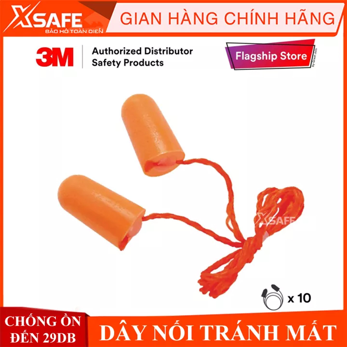 Anti-noise earplugs 3m 1110-earmuffs anti-noise up to 29db-comfortable to wear long-ear protection from noise pollution [genuine] [xsafe]