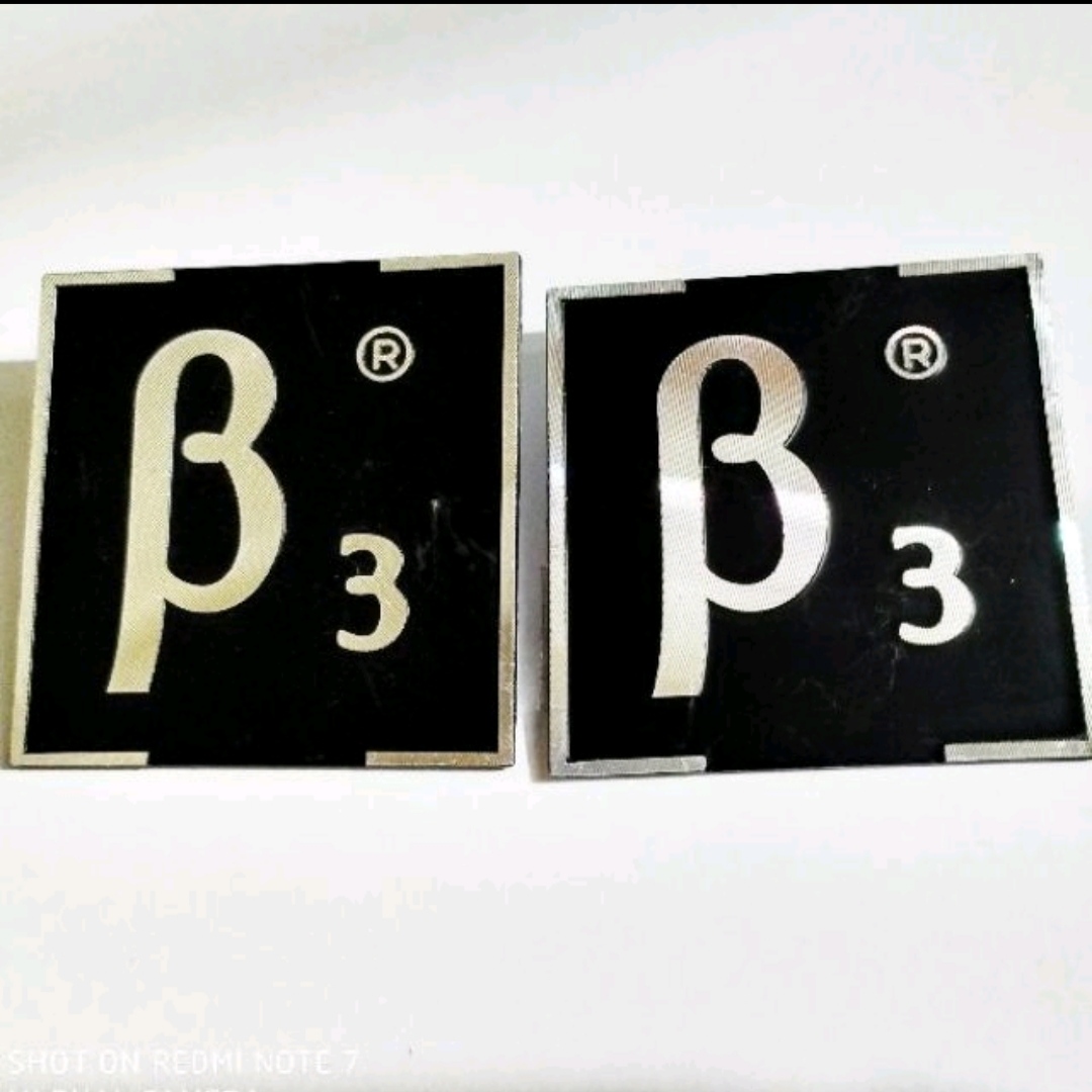 Tem nhôm 5x5 dán thùng loa logo b3: 2 cái