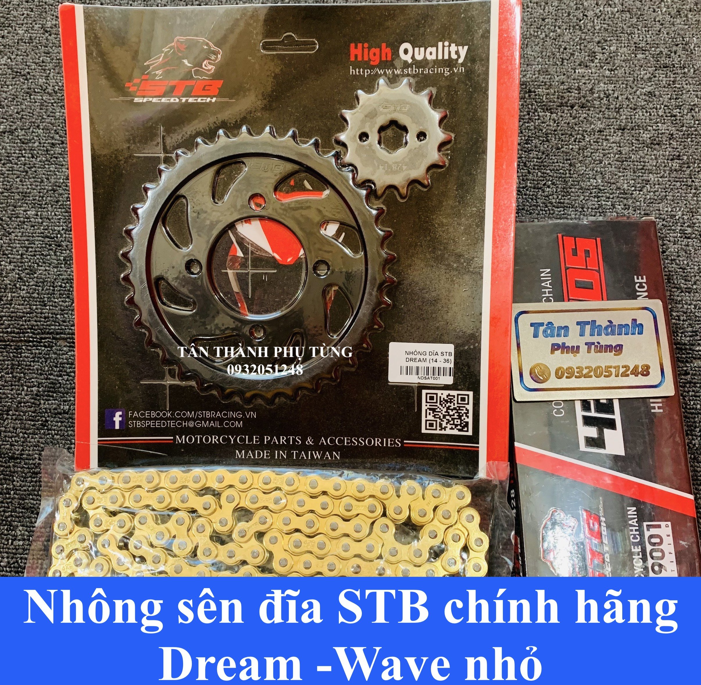 Nhông sên đĩa STB Wave nhỏ, Dream chính hãng