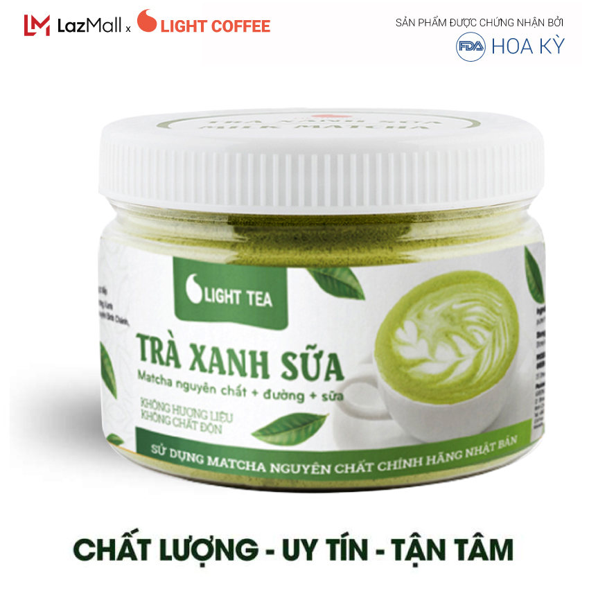 Combo 2 hũ bột trà xanh sữa 3in1 Light Tea - 230gr/hũ