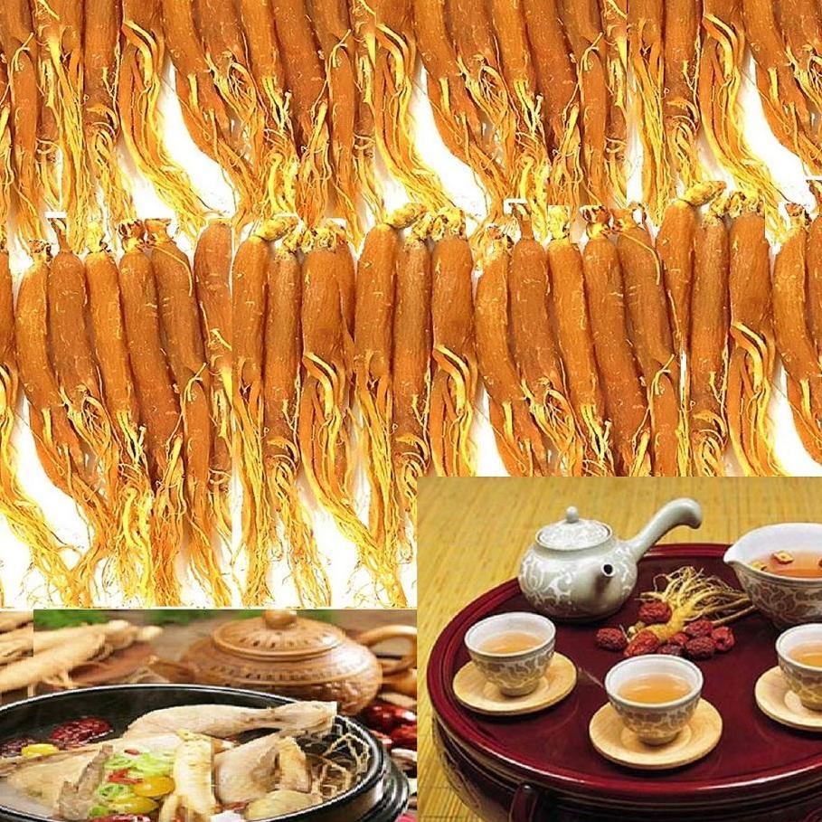 Nhân sâm ngâm rượu - nhân sâm hồng sâm loại 1 - 4 củ = 100g tặng 200g quả kỷ tử khô