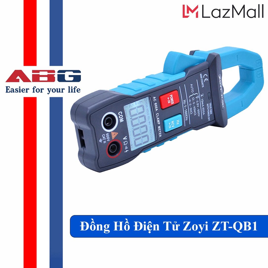 Đồng Hồ Đo Điện Vạn Năng Ampe Kìm Điện Tử Zoyi Zt-QB1, Đồng Hồ Đo Điện Đa Năng Cao Cấp Đo Điện Trở, Tần Số, Điện Áp AC DC, Dò Điện NVC - Hàng Chính Hãng Bảo Hành 12 Tháng