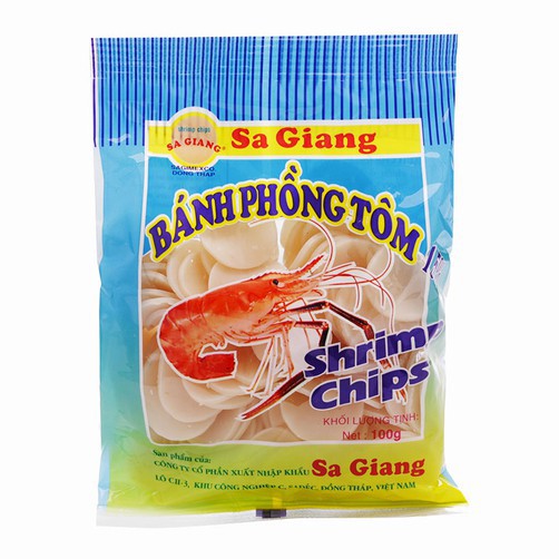BÁNH PHỒNG TÔM SHRIMP CHIPS SA GIANG 100G